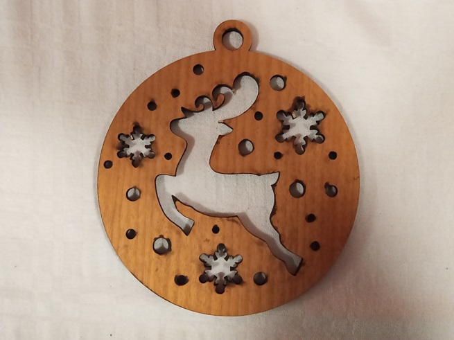 Bola navidad ciervo estrellas 2