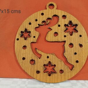 Bola navidad ciervo estrellas