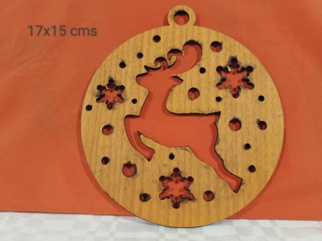 Bola navidad ciervo estrellas