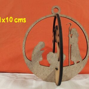 Bola navidad nacimiento en 2 caras