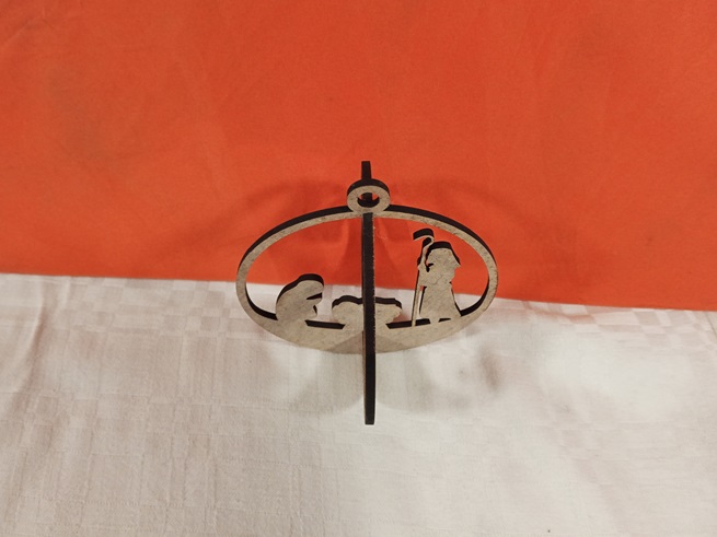 Bola navidad nacimiento en 2 caras 4