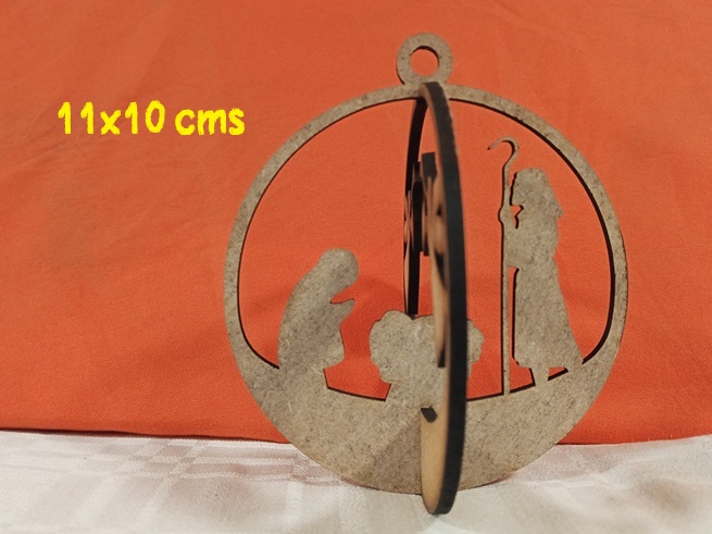 Bola navidad nacimiento en 2 caras