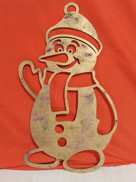 Colgante navidad muñeco de nieve bufanda 3