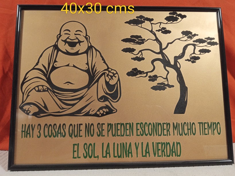 Cuadro buda con frase