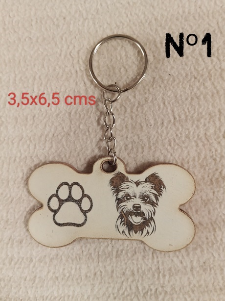 Llavero hueso y nombre de perro 1