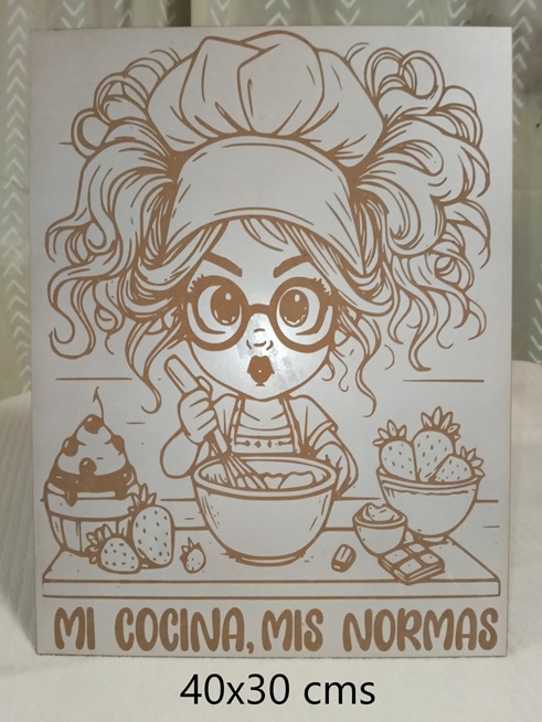 Mural pared cocina Mi cocina, mis normas