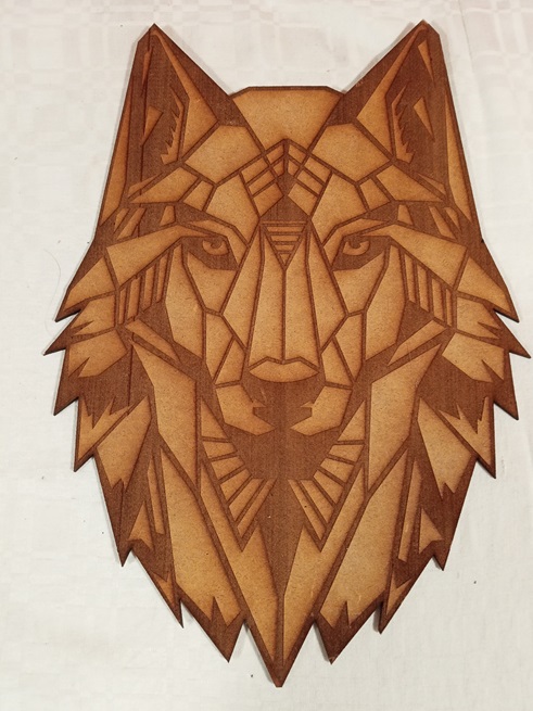 Mural pared cabeza de lobo 2