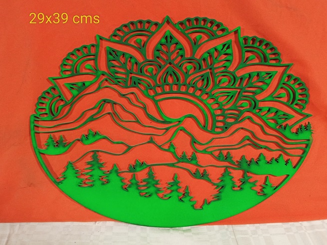 Mural pared mandala paisaje