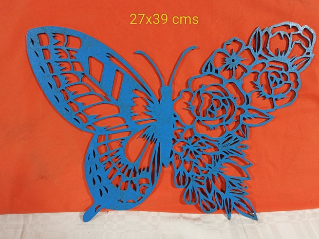 Mural pared mariposa azul