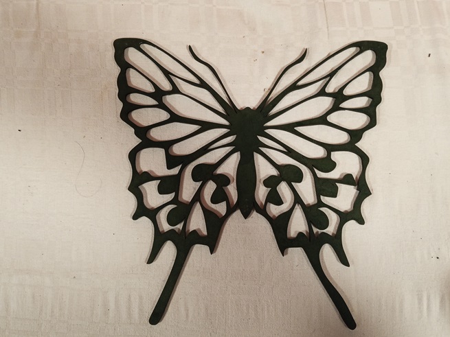 Mural pared mariposa verde 2