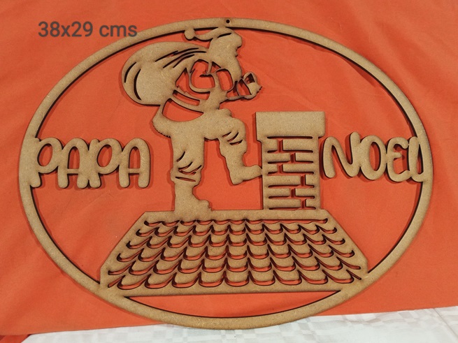 Mural pared Papa Noel chimenea