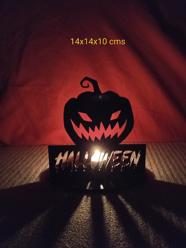 Portavelas Halloween calabaza