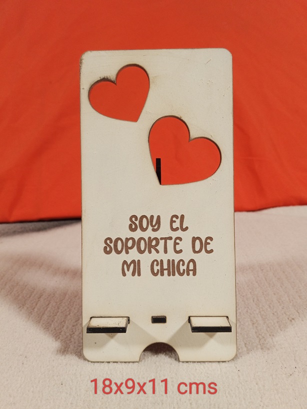 Soporte movil 2 corazones