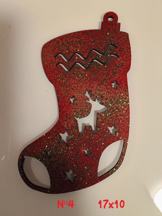 Bola de Navidad mediana en azul y rojo 4