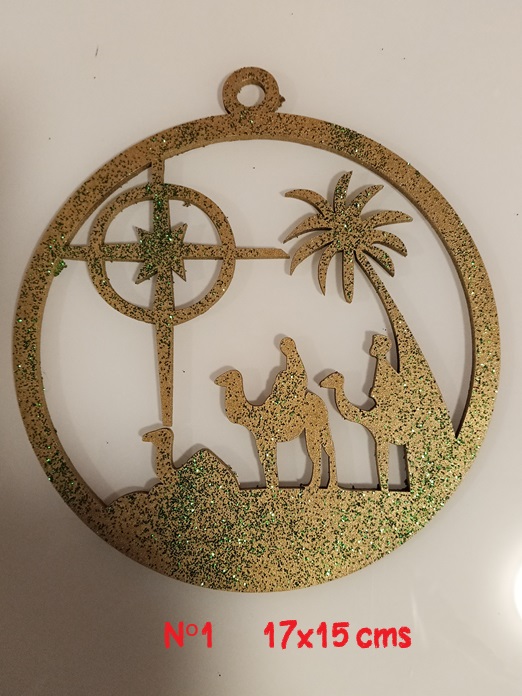 Bola de Navidad mediana en oro plata 1