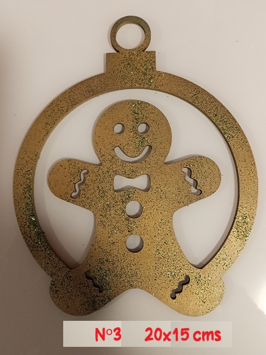 Bola de Navidad mediana en oro plata 3