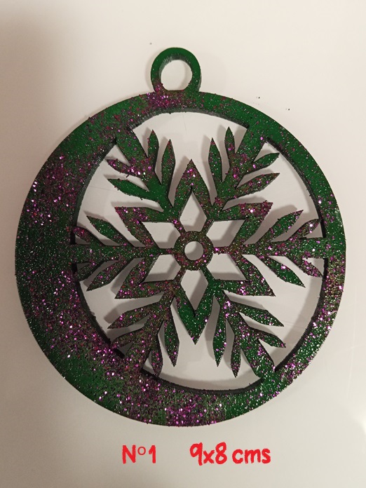 Bola navidad pequeña en verde 1