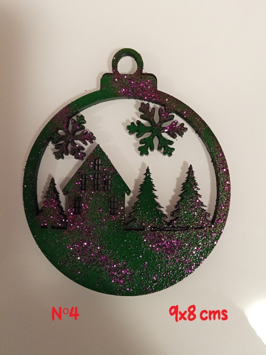 Bola navidad pequeña en verde 4