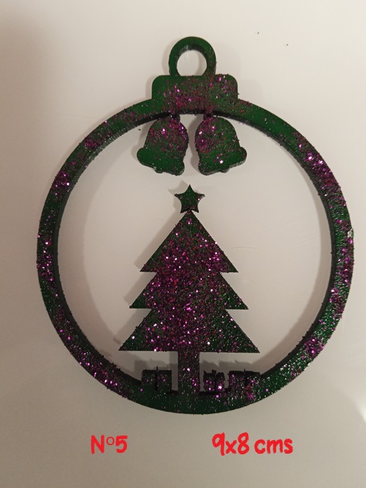 Bola navidad pequeña en verde 5