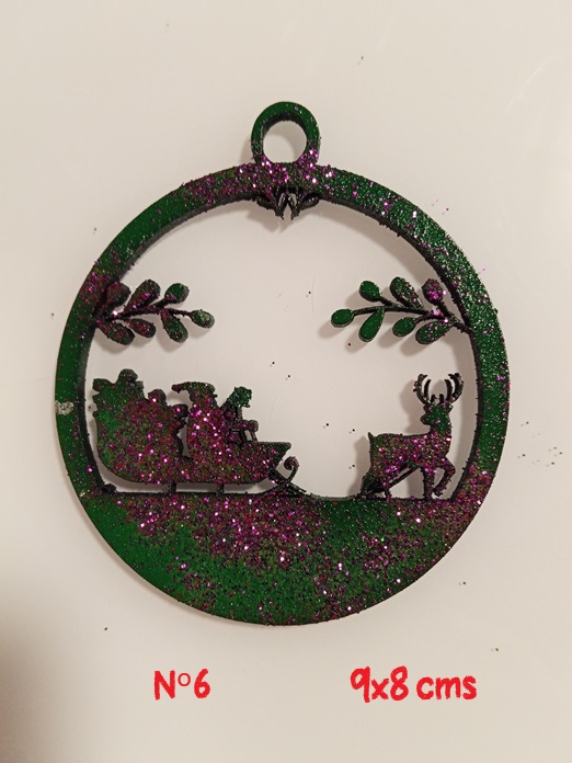 Bola navidad pequeña en verde 6