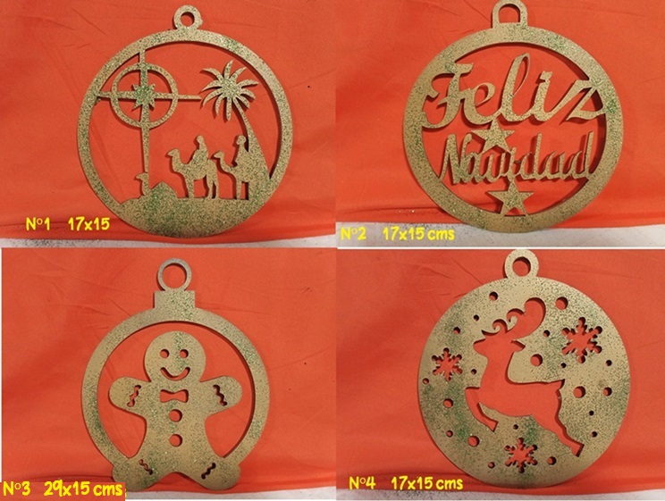 Bolas de Navidad medianas en oro plata