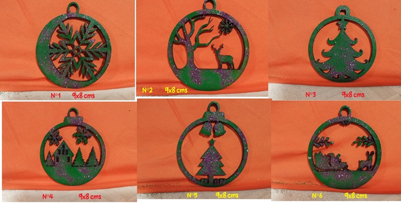 Bolas navidad pequeñas en verde