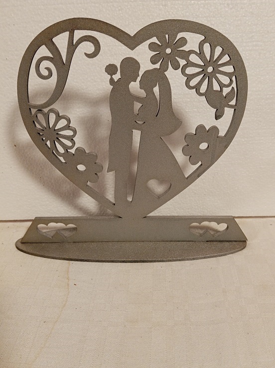 Figura novios corazon amor eterno personalizada