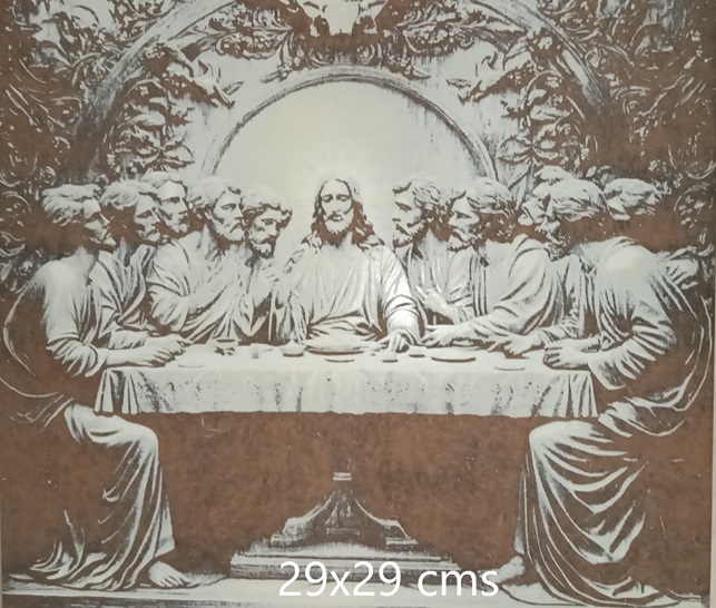 Lamina madera MDF grabada ultima cena