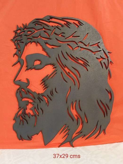 Mural religioso cara de Jesucristo