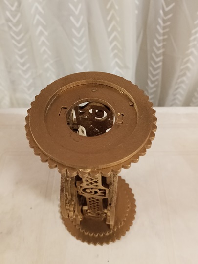 Portavelas 3d tallado faisan 3