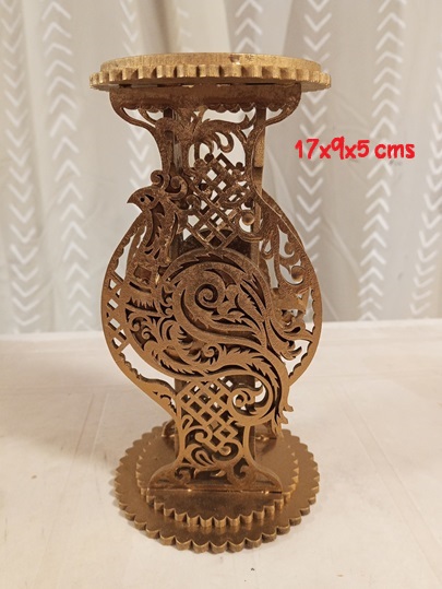 Portavelas 3d tallado faisan