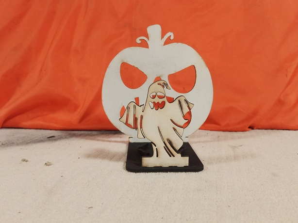 Portavelas sombras Halloween calabaza fantasma 3