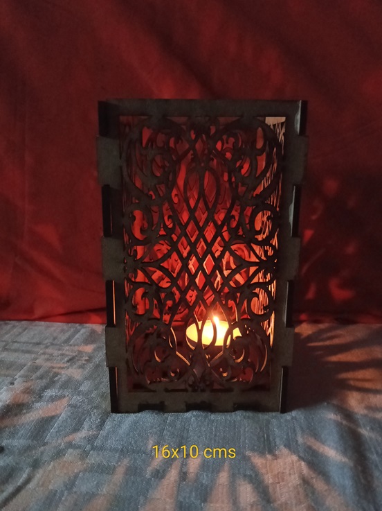 Portavelas juego de sombras barroco