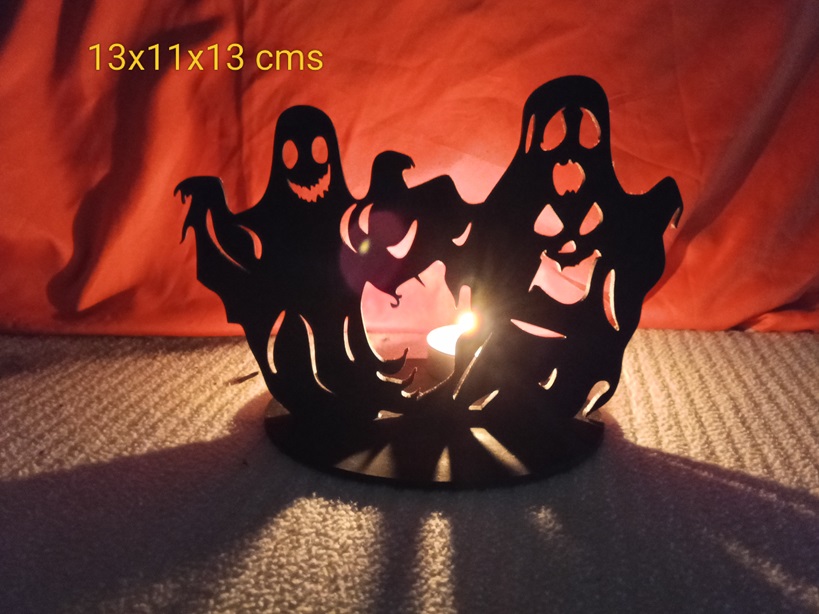 Portavelas sombras Halloween 2 fantasmas