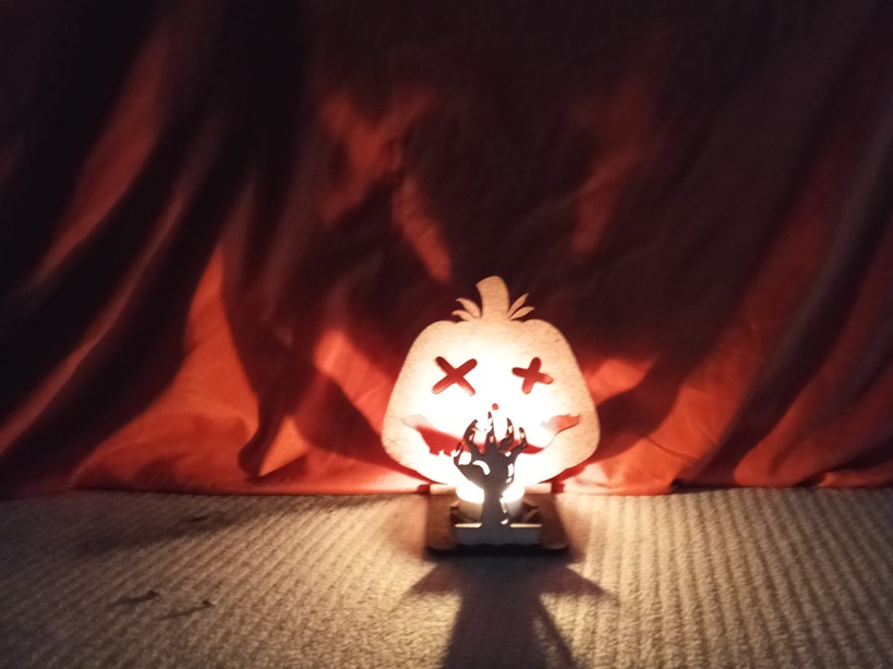 Portavelas sombras Halloween calabaza arbol tenebroso 2