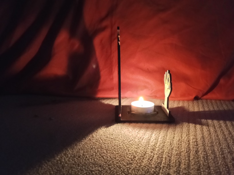 Portavelas sombras Halloween calabaza arbol tenebroso 3