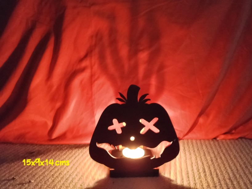 Portavelas sombras Halloween calabaza arbol tenebroso