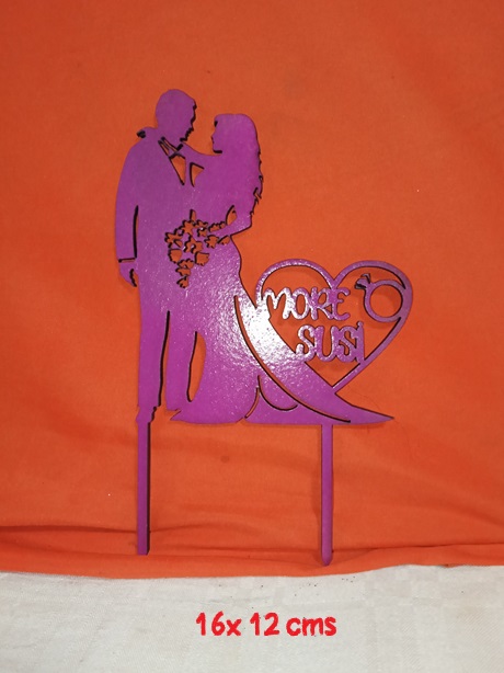 Topper para tartas de boda novios personalizado