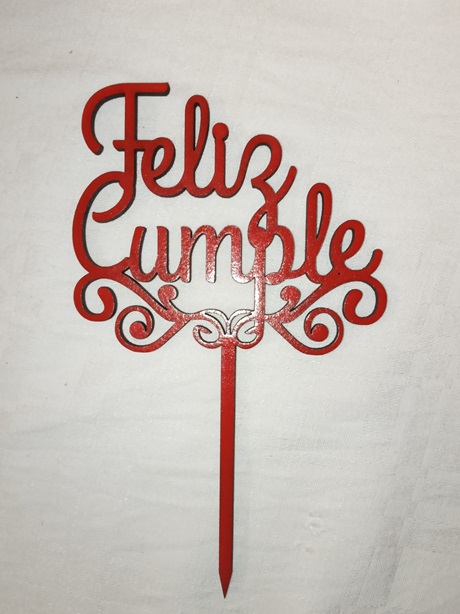 Topper para tarta de Feliz cumple 2