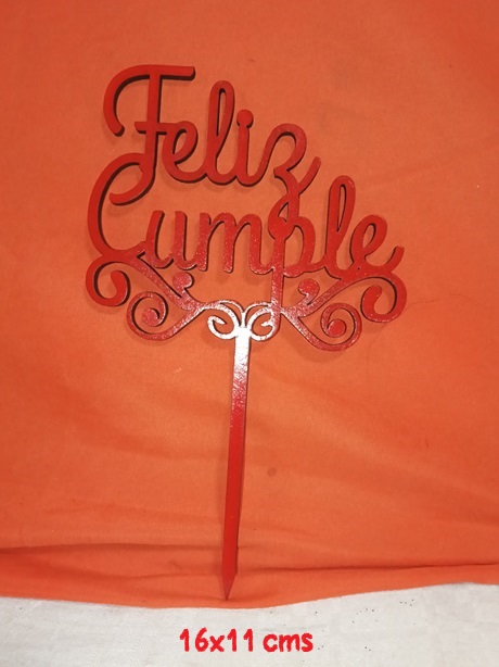 Topper para tarta de Feliz cumple