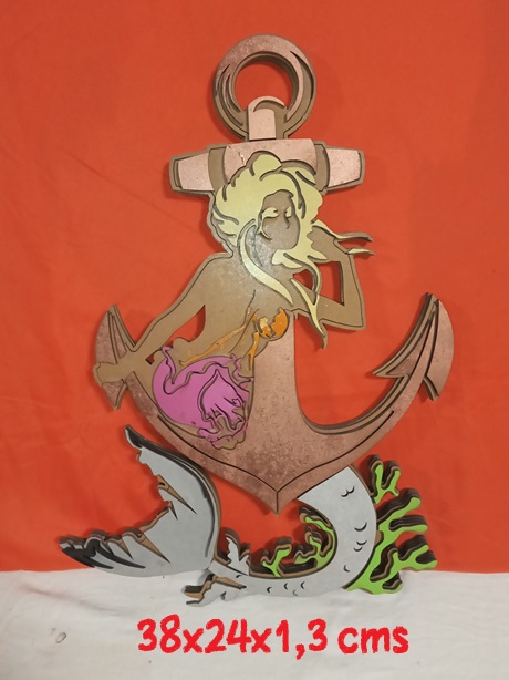 Sirena con ancla 4 capas