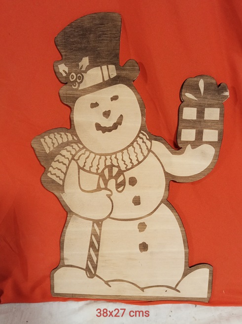 Colgante de techo muñeco de nieve con regalo