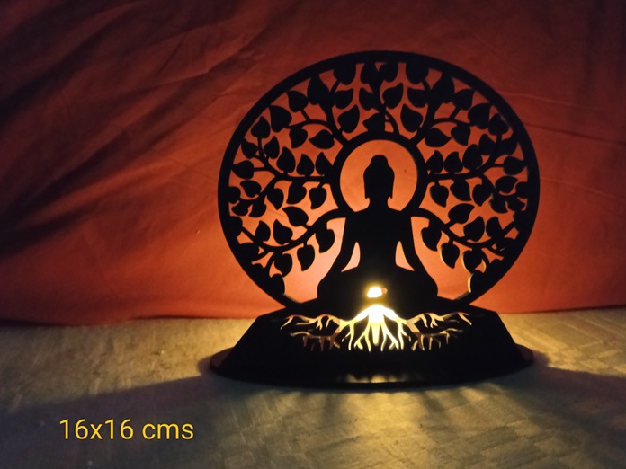 Portavelas Buda arbol de la vida