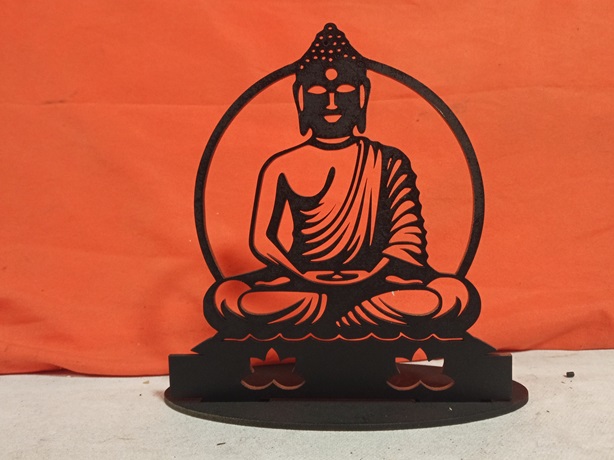 portavelas Zen Buda con aura 2