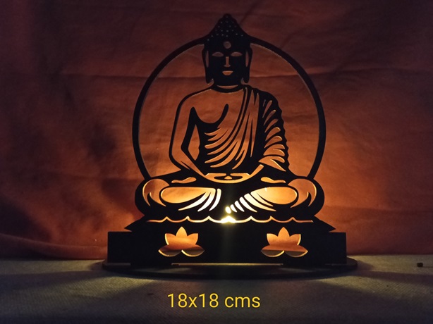 portavelas Zen Buda con aura