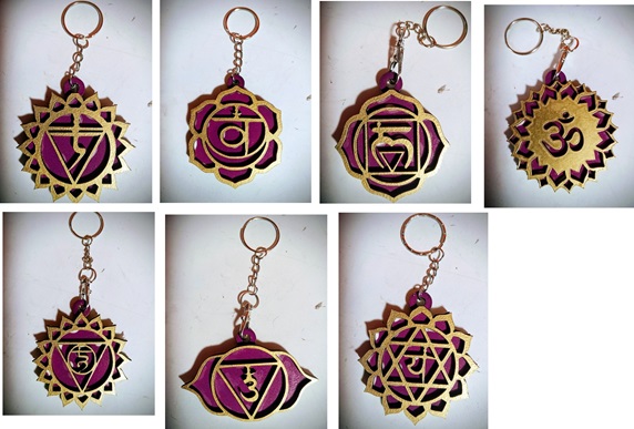Coleccion de llaveros 7 chakras