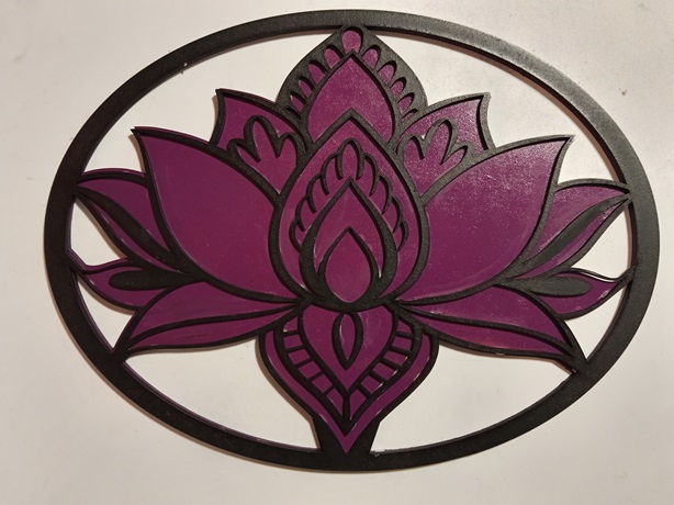 Mural flor de loto doble capa 2