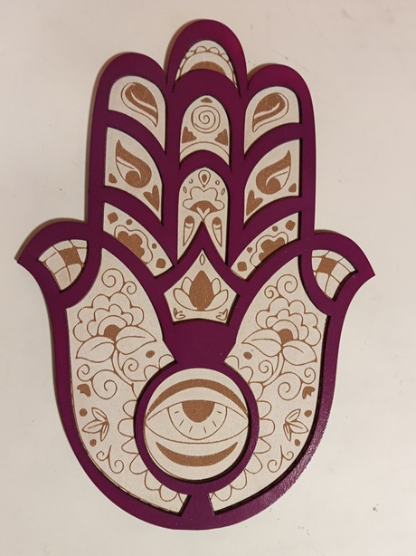 Mural mano de Hamsa doble capa 2