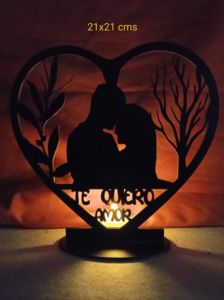 Portavelas enamorados texto te quiero