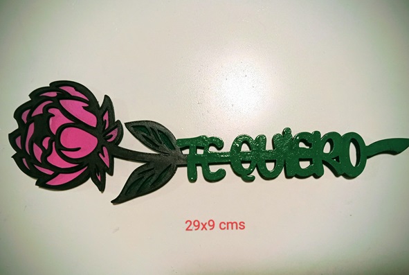 Rosa te quiero enamorados 2 capas